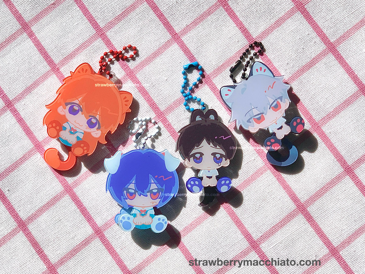 Evangelion Waggytail Keychains