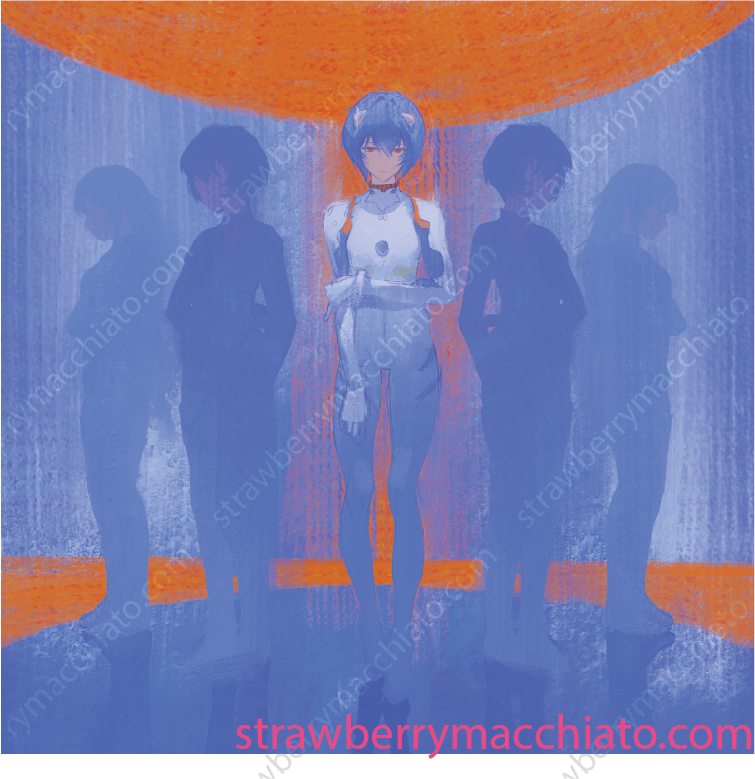 Evangelion Print - Rei (Square)