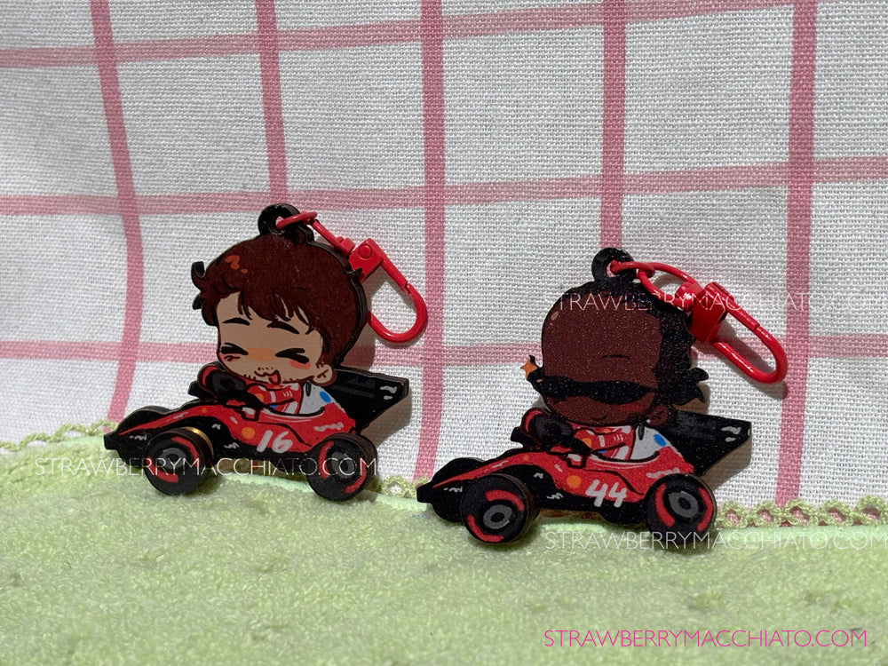 F1 Spinning-Wheels Fidget Keychain