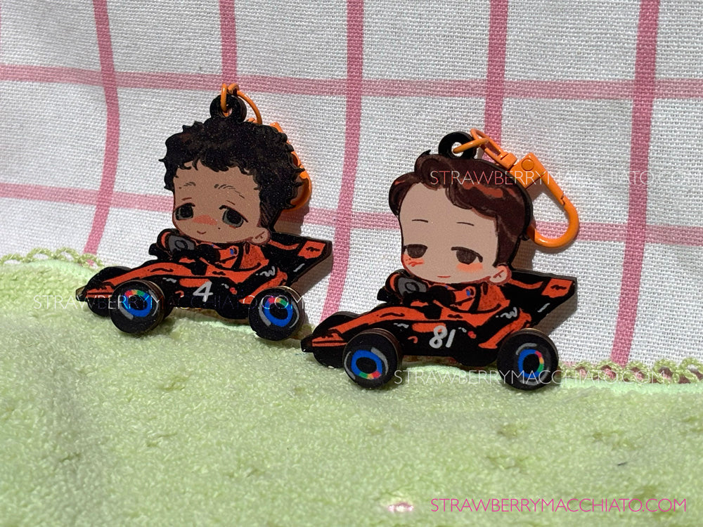 F1 Spinning-Wheels Fidget Keychain