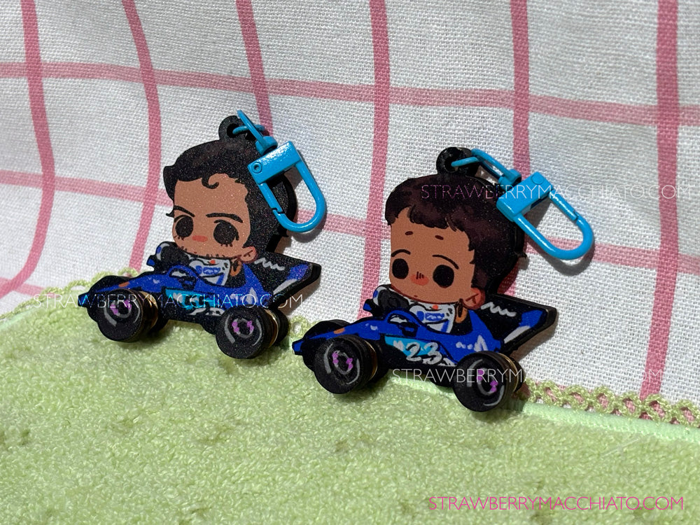 F1 Spinning-Wheels Fidget Keychain