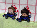 F1 Spinning-Wheels Fidget Keychain
