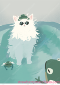 Jujutsu Kaisen Print - Gojo Cat - Frog