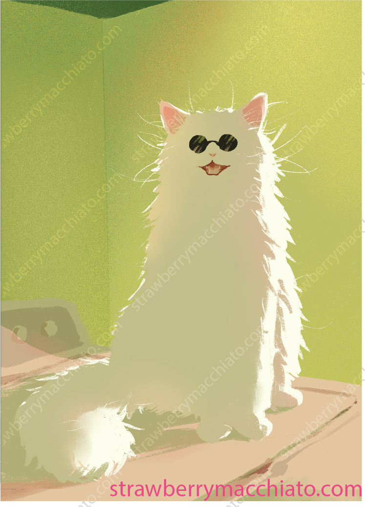 Jujutsu Kaisen Print - Gojo Cat - Green