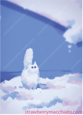 Jujutsu Kaisen Print - Gojo Cat - Snow