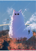 Jujutsu Kaisen Print - Gojo Cat - Titan
