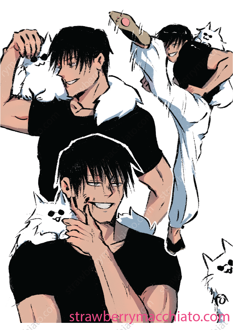 Jujutsu Kaisen Print - Gojo Cat - Toji