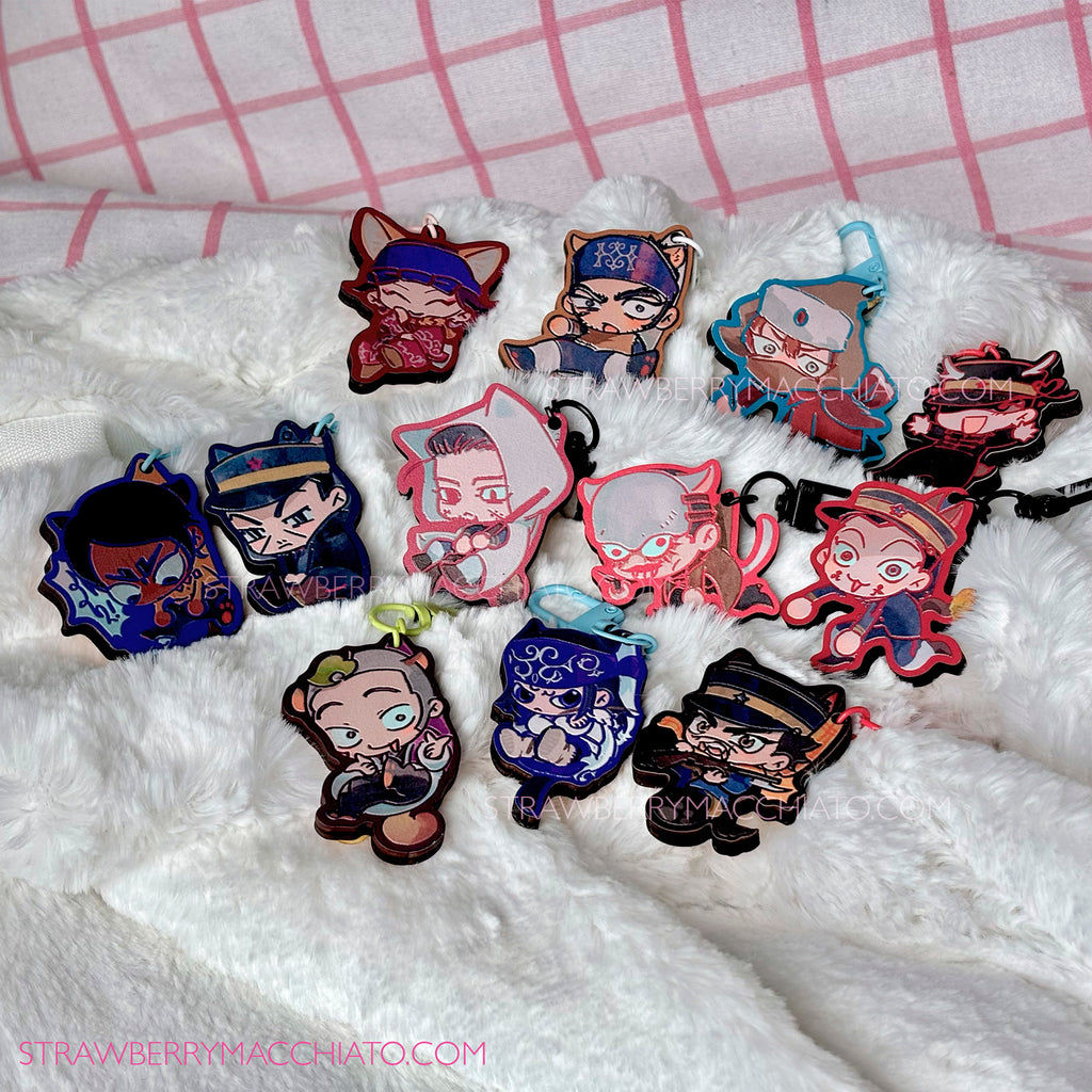 Golden Kamuy Wooden Keychain