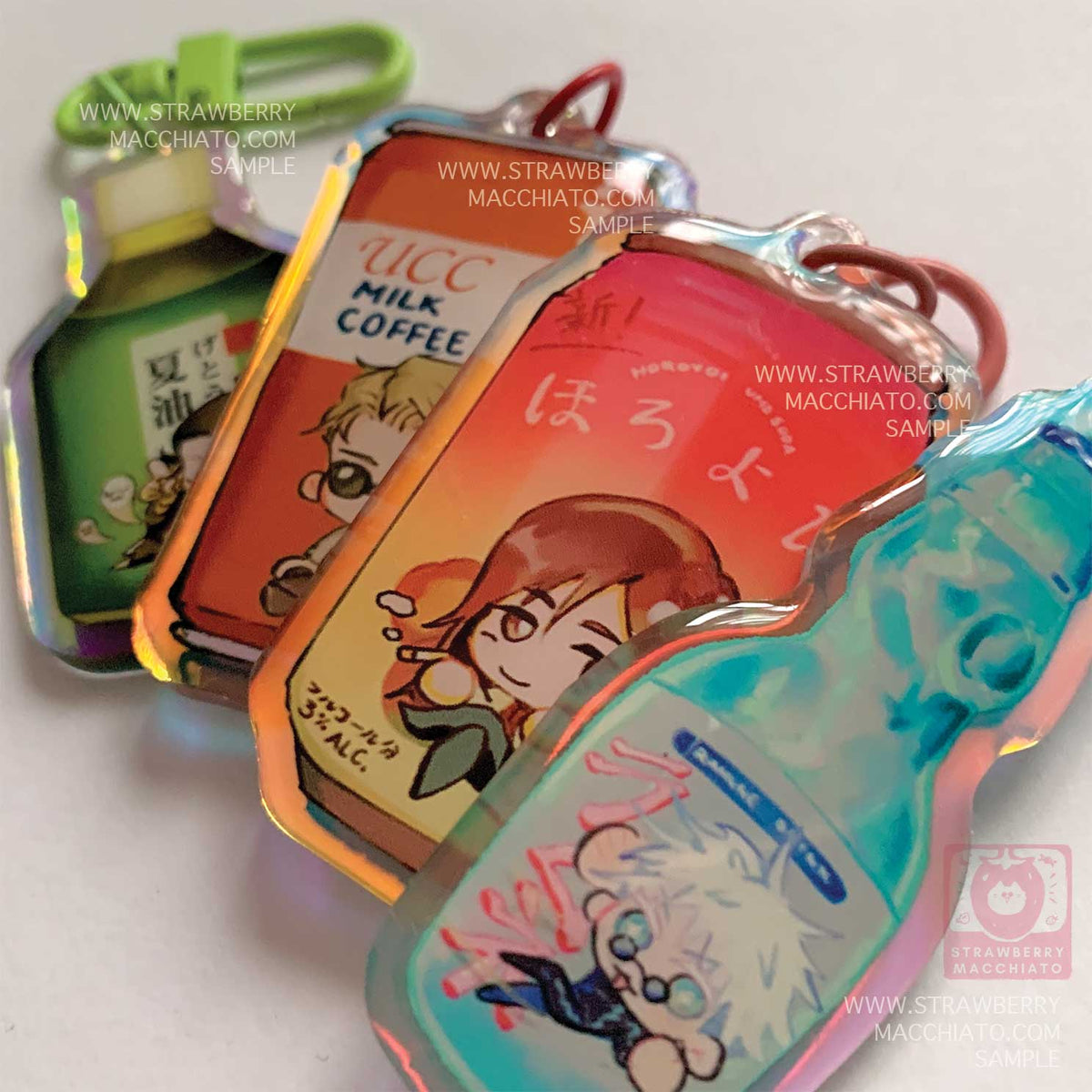 JJK Double-Sided Rainbow Epoxy Keychain